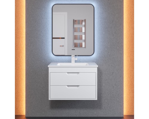 Тумба с раковиной подвесная Uperwood Modul 62х45х57 см, белая матовая