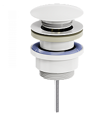 Донный клапан для раковины 1 1/4 Wonzon&Woghand, Белый матовый WW-88SS07-MW