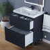 Тумба под раковину 70 см, Uperwood Tanos, напольная, черная, 2 ящика