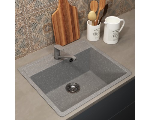 Кухонная мойка из искусственного камня Uperwood ECON UPD-104-003, серая матовая