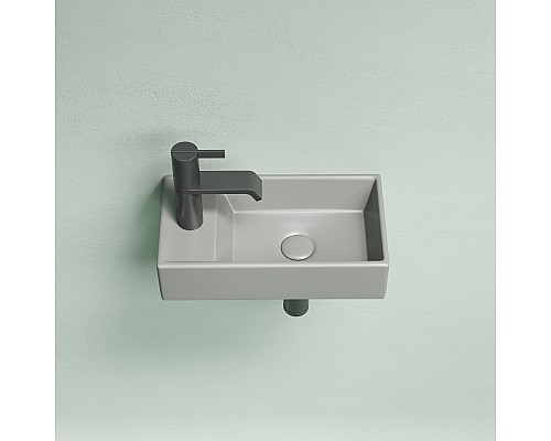 Рукомойник подвесной Ceramicanova антрацит матовый Element 407x217x100