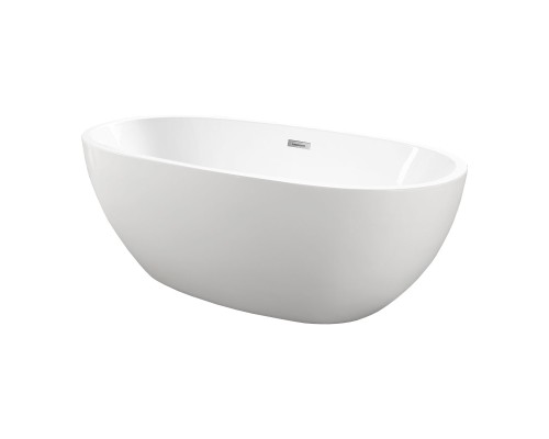 Ванна акриловая Vincea VBT-509 1650x750x590 белый слив-перелив в комплекте хром