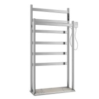 Полотенцесушитель электрический напольный Wonzon&Woghand, Брашированный никель