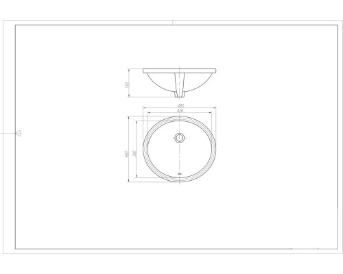Раковина под столешницу Arrow AP418E белый