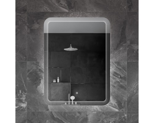 Зеркало Cezares Duet 60 CZR-SPC-DUET-600-800-LED-TCH с подсветкой с лазерной гравировкой и сенсорным выключателем