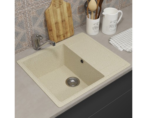 Кухонная мойка из искусственного камня Uperwood ECON UPD-201-002, бежевая матовая