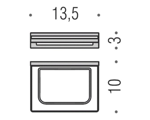 Мыльница подвесная Colombo Look цвет хром/матовое стекло