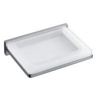 Мыльница подвесная Colombo Look цвет хром/матовое стекло