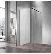 Душевая перегородка Vincea Walk-In VSW-1H600CLB 600x2000 черный стекло прозрачное