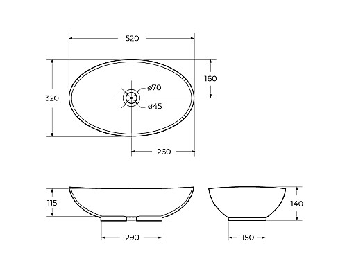 Раковина-чаша BelBagno 52 BB1147 Белая Раковина-чаша BelBagno 52 BB1147 Белая
