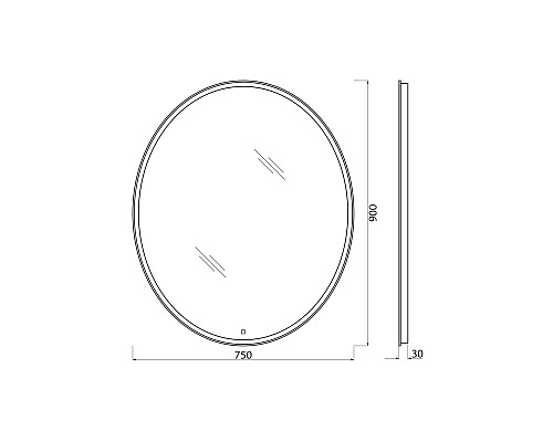 Зеркало BelBagno SPC-VST-750-900-LED-TCH Зеркало BelBagno SPC-VST-750-900-LED-TCH