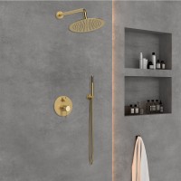 Душевой комплект Vincea Desire VSFW-1D1GM встраиваемый 2 режима брашированное золото