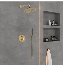 Душевой комплект Vincea Desire VSFW-1D1GM встраиваемый 2 режима брашированное золото