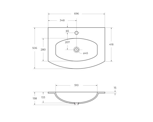 Стеклянная раковина Cezares 82410