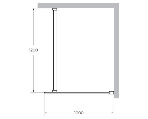 Душевая перегородка Cezares Liberta 100 LIBERTA-L-1-100-120-BR-Cr Хром