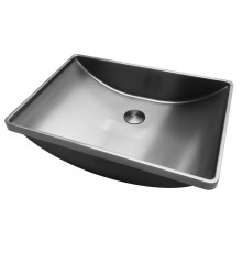 Раковина встраиваемая сверху ABBER Wasser Kreis оружейная сталь