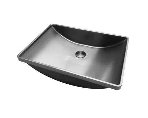Раковина встраиваемая сверху ABBER Wasser Kreis оружейная сталь