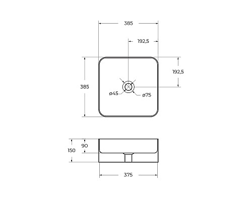 Раковина накладная BelBagno BB1421 Раковина накладная BelBagno BB1421