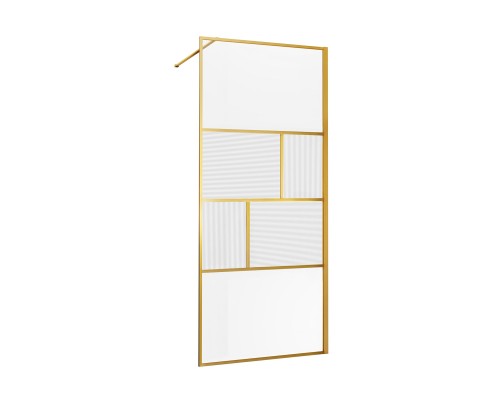 Душевая перегородка Vincea Walk-In VSW-1HC800CFBG 800x2000 браш золото