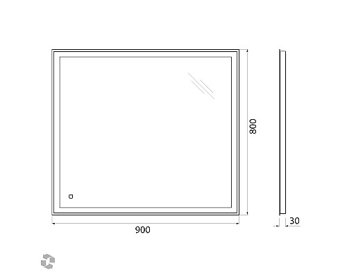 Зеркало BelBagno SPC-GRT-900-800-LED-TCH Зеркало BelBagno SPC-GRT-900-800-LED-TCH