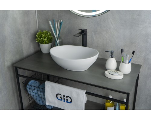 Белая матовая керамическая раковина Gid N900