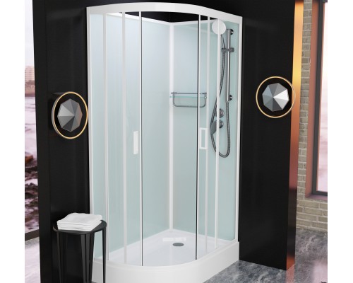 Душевая кабина Frank F412R White без крыши Размер:120x80x215 см