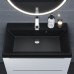 Раковина для ванной кварцевая Uperwood Classic Quartz 70х45х15 см, черная матовая, уголь