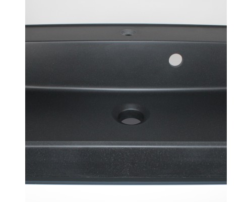 Раковина для ванной кварцевая Uperwood Classic Quartz 70х45х15 см, черная матовая, уголь