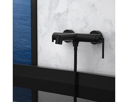 Смеситель для ванны BelBagno Acqua ACQUA-VASM-NERO Черный матовый