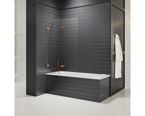 Шторка для ванны NEW TRENDY AVEXA COPPER BRUSHED 130x150 L брашированная медь
