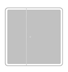 Зеркальный шкаф BelBagno Marino 80 SPC-MAR-800/800-2A-LED-TCH с подсветкой Белый