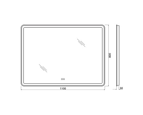 Зеркало BelBagno Marino 110 SPC-MAR-1100-800-LED-TCH-WARM с подсветкой с подогревом с сенсорным выключателем Зеркало BelBagno Marino 110 SPC-MAR-1100-800-LED-TCH-WARM с подсветкой с подогревом с сенсорным выключателем