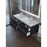 Раковина для ванной Uperwood Classic 120х45х14 см, двойная, белая глянцевая