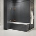 Шторка для ванны NEW TRENDY AVEXA COPPER BRUSHED 120x150 L брашированная медь