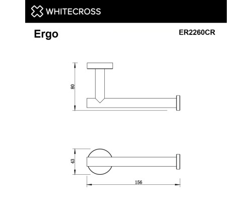 Держатель туалетной бумаги WHITECROSS Ergo ER2260CR хром