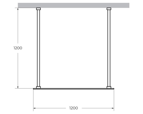 Душевая перегородка Cezares Liberta 120 LIBERTA-L-2-120-120-C-Cr Хром