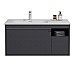 Тумба с раковиной Black&White U910.1000 матовый серый