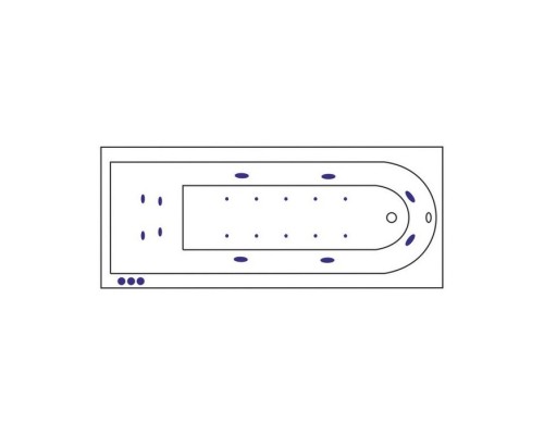 Ванна гидромассажная EXCELLENT Aurum 170x70 LUX хром