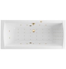 Ванна гидромассажная EXCELLENT Aquaria Lux Slim 180x80 NANO золото