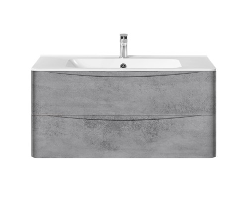 База под раковину Vincea Paola 1000 подвесная 2 выкатных ящика Soft close Beton