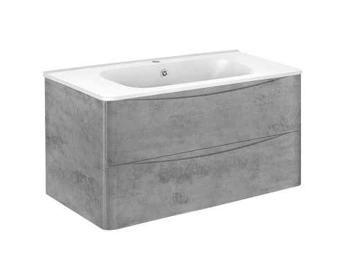 База под раковину Vincea Paola 1000 подвесная 2 выкатных ящика Soft close Beton