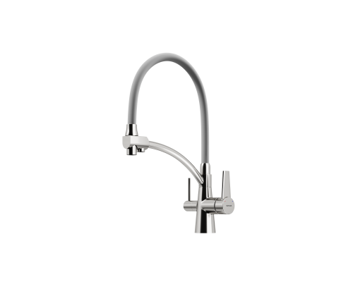 Смеситель для кухни SANCOS Eri SC4001BN с подключением фильтра, браш никель