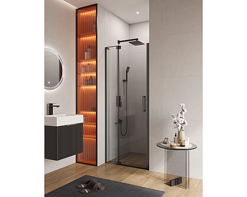 Душевая дверь Cezares Slider 80 SLIDER-B-1-70/80-C-NERO Черный матовый Душевая дверь Cezares Slider 80 SLIDER-B-1-70/80-C-NERO Черный матовый