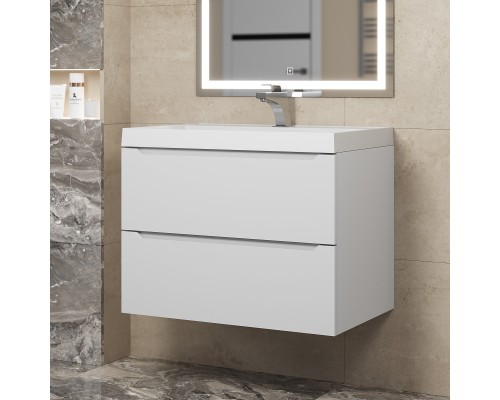 Тумба под раковину 70 см, Uperwood Tanos, белая матовая