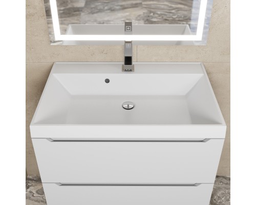 Тумба под раковину 70 см, Uperwood Tanos, белая матовая