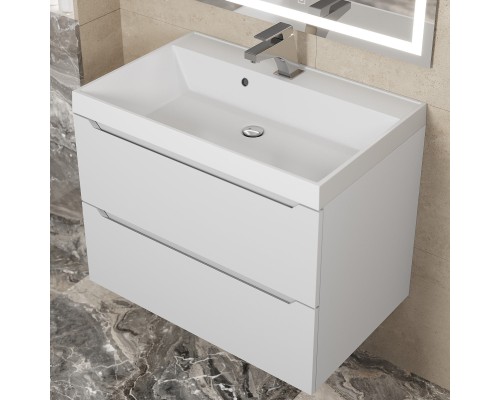 Тумба под раковину 70 см, Uperwood Tanos, белая матовая