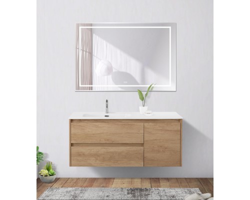 Зеркало BelBagno Kraft 120 SPC-KRAFT-1200-800-LED-TCH-WARM с подсветкой Сатин с сенсорным выключателем и подогревом