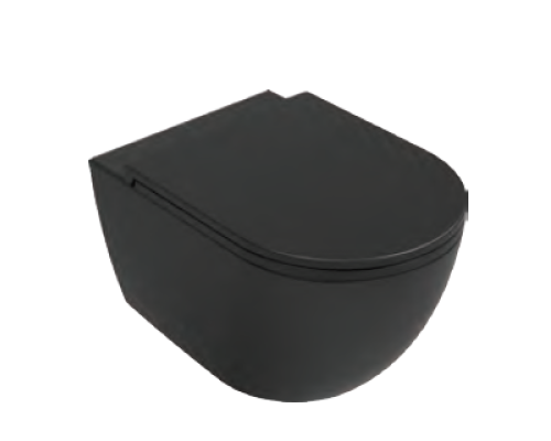 Унитаз ISVEA VEA Rondo подвесной 365x510x400 черный матовый 10VA02002SV-2N