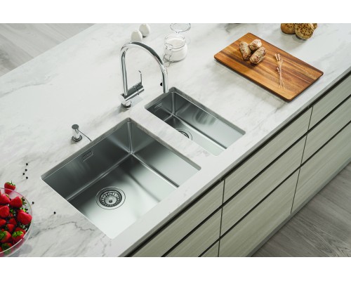 Дополнительная мойка Alveus Kombino 10 1100233 нержавеющая сталь в комплекте с сифоном