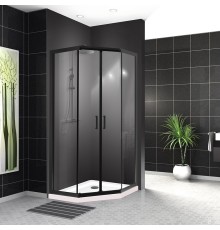 Душевой уголок BelBagno Uno 90х90 UNO-195-P-2-90-C-NERO Черный матовый